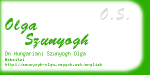 olga szunyogh business card